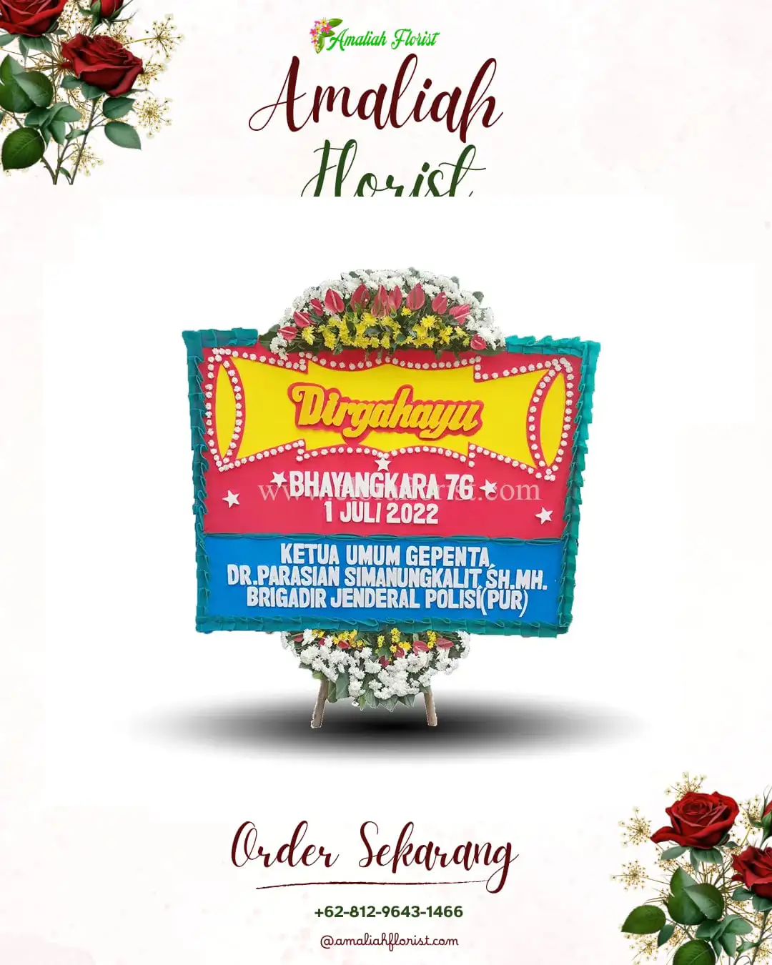 Papan Bunga HUT Ulang Tahun Kutai Barat